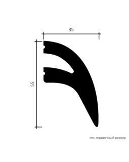 Молдинг Европласт 6.51.710 Пенополиуретан Новый 2000*55*32 мм-foto8