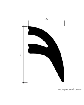 Молдинг Европласт 6.51.710 Пенополиуретан Новый 2000*55*32 мм-foto8
