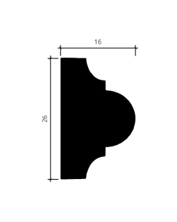 Молдинг Европласт 1.51.353 Пенополиуретан 2000*26*16 мм-foto4