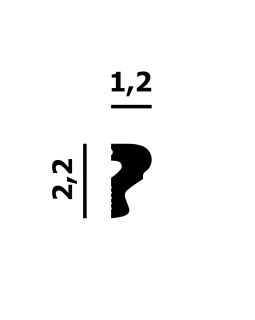Молдинг P228 Перфект Плюс XPS Полимер 2000*22*12 мм-foto2