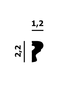 Молдинг P228 Перфект Плюс XPS Полимер 2000*22*12 мм-foto2