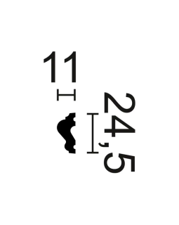 Молдинг NMC Wallstyl WL12 Полистирол 2000х24,5х11 мм-foto2