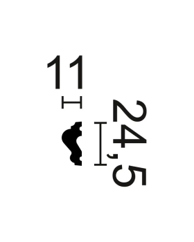 Молдинг NMC Wallstyl WL12 Полистирол 2000х24,5х11 мм-foto2