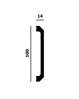 Молдинг P214 Перфект Плюс XPS Полимер 2000-2800*100*14 мм-foto2
