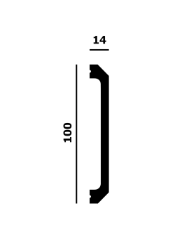 Молдинг P214 Перфект Плюс XPS Полимер 2000-2800*100*14 мм-foto2