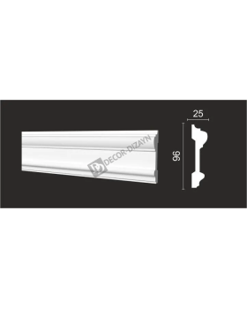 Молдинг Decor Dizayn DD601 Полистирол 2000*25*96 мм