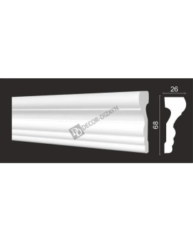 Молдинг Decor Dizayn DD354 Полистирол 2000*68*26 мм