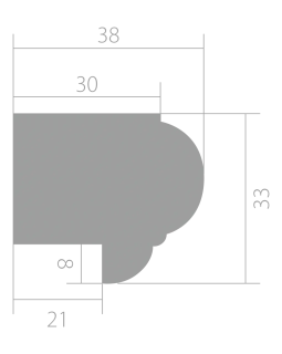 Молдинг Ultrawood Trim 0003 ЛДФ 2000-2440*38*33 мм-foto5