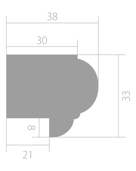 Молдинг Ultrawood Trim 0003 ЛДФ 2000-2440*38*33 мм-foto5