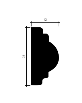 Молдинг Европласт 1.51.322 Пенополиуретан 2000*25*12 мм-foto4