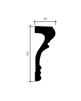 Молдинг Европласт 1.51.355 Пенополиуретан 2000*102*38 мм-foto4