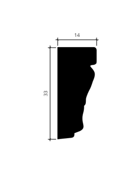 Молдинг Европласт 1.51.334 гибкий Пенополиуретан 2000*33*14 мм-foto2