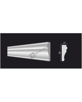 Молдинг малый Decor Dizayn 161 A Полистирол 2000*60*20 мм