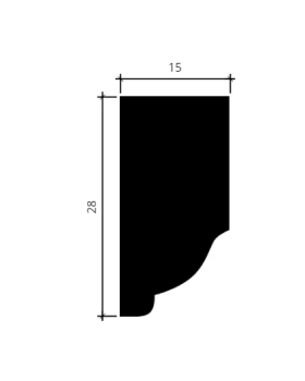 Молдинг Европласт 1.51.305 гибкий Пенополиуретан 2000*28*15 мм-foto2