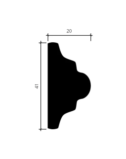 Молдинг Европласт 1.51.308 Пенополиуретан 2000*41*20 мм-foto4