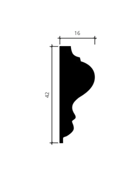 Молдинг Европласт 1.51.301 Пенополиуретан 2000*42*16 мм-foto4