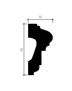 Молдинг Европласт 1.51.318 Пенополиуретан 2000*65*32 мм-foto4