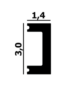 Молдинг P123, P125 Перфект Плюс XPS Полимер 2000*30/52*14 мм-foto3