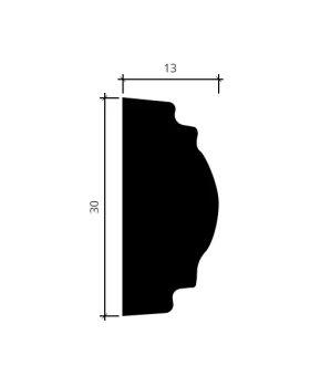 Молдинг Европласт 1.51.379 гибкий Пенополиуретан 2000*30*13 мм-foto2