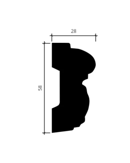 Молдинг Европласт 1.51.351 гибкий Пенополиуретан 2000*58*29 мм-foto2