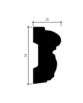 Молдинг Европласт 1.51.351 гибкий Пенополиуретан 2000*58*29 мм-foto2