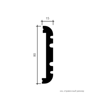 Молдинг Европласт 6.51.706 Пенополиуретан 2000*80*16 мм-foto4