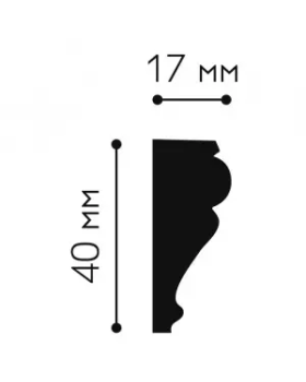 Молдинг Mallers MP117 Композит 2000*40*17 мм-foto2