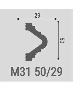 Молдинг Bello Deco М31 XPS Полимер 2000*50*29 мм-foto2
