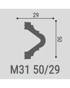 Молдинг Bello Deco М31 XPS Полимер 2000*50*29 мм-foto2