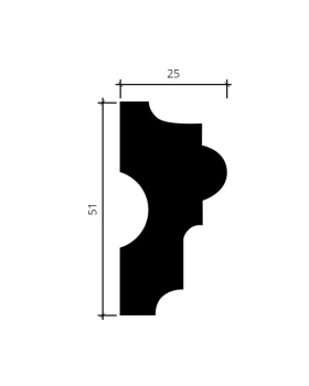 Молдинг Европласт 1.51.304 гибкий Пенополиуретан 2000*51*24 мм-foto2