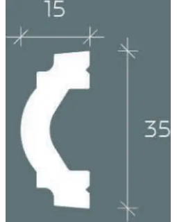 Молдинг Европласт 6.51.389 Композит 2000*35*15 мм-foto2