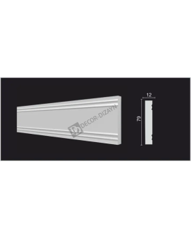 Молдинг широкий Decor Dizayn 150 A Полистирол 2000*80*12 мм