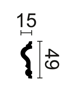 Молдинг NMC Wallstyl WL11 Полистирол 2000х49х15 мм-foto2