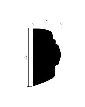 Молдинг Европласт 1.51.352 гибкий Пенополиуретан 2000*36*21 мм-foto2