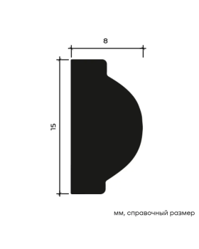 Молдинг Европласт U.6.51.412 Пенополистирол 2000*15*8 мм-foto2