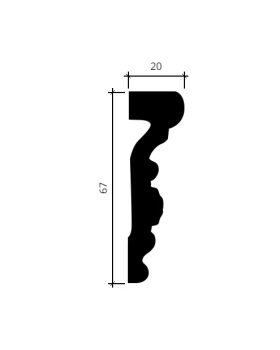 Молдинг Европласт 1.51.331 гибкий Пенополиуретан 2000*68*20 мм-foto2