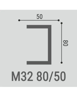 Молдинг Bello Deco М32 Полистирол 2000*80*50 мм-foto2