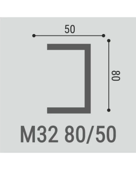 Молдинг Bello Deco М32 Полистирол 2000*80*50 мм-foto2