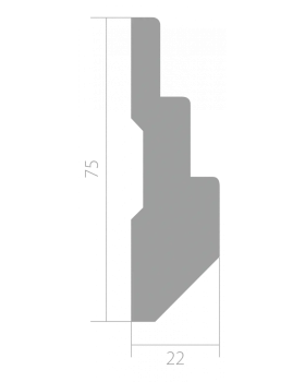 Молдинг Ultrawood U 0004 ЛДФ 2200*75*22 мм-foto2