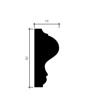 Молдинг Европласт 1.51.303 гибкий Пенополиуретан 2000*82*19 мм-foto2