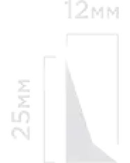 Молдинг Hiwood TR25V2 Полистирол Под покраску 2700*25*12 мм-foto2