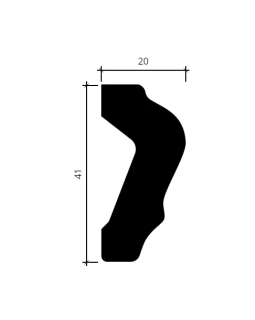 Молдинг Европласт 1.51.375 Пенополиуретан 2000*41*20 мм-foto4