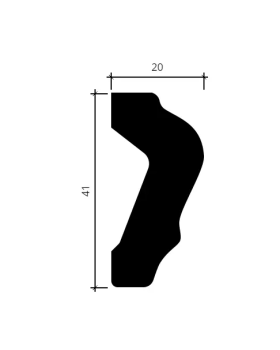 Молдинг Европласт 1.51.375 Пенополиуретан 2000*41*20 мм-foto4