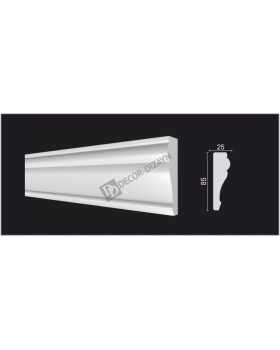 Молдинг средний Decor Dizayn 152 A Полистирол 2000*85*25 мм