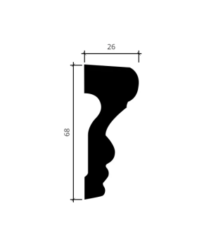 Молдинг Европласт 1.51.354 Пенополиуретан 2000*68*26 мм-foto4