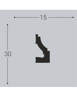 Молдинг Bello Deco М22 XPS Полимер 2000*30*15 мм-foto2