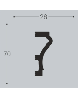 Молдинг Bello Deco М7 XPS Полимер 2000*70*28 мм-foto2