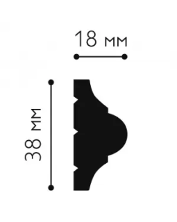 Молдинг Mallers MP120 Композит 2000*38*18 мм-foto2