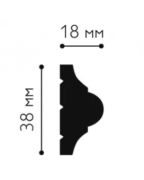 Молдинг Mallers MP120 Композит 2000*38*18 мм-foto2