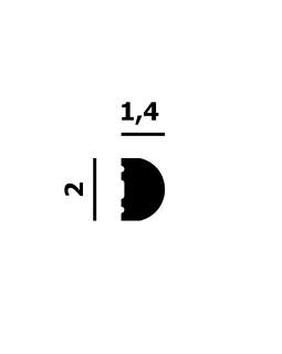 Молдинг P220 Перфект Плюс XPS Полимер 2000-2800*20*14 мм-foto2